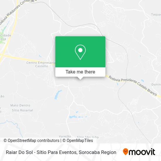 Raiar Do Sol - Sítio Para Eventos map