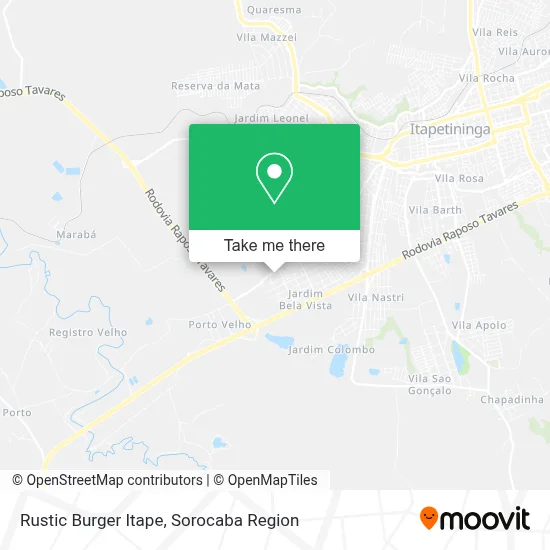 Rustic Burger Itape map