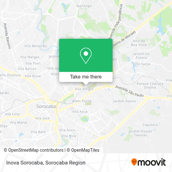 Inova Sorocaba map