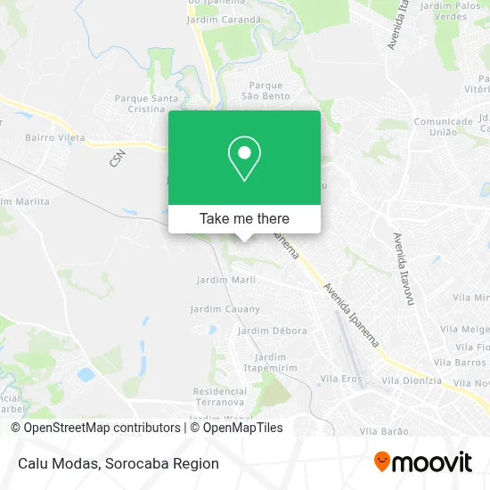 Calu Modas map