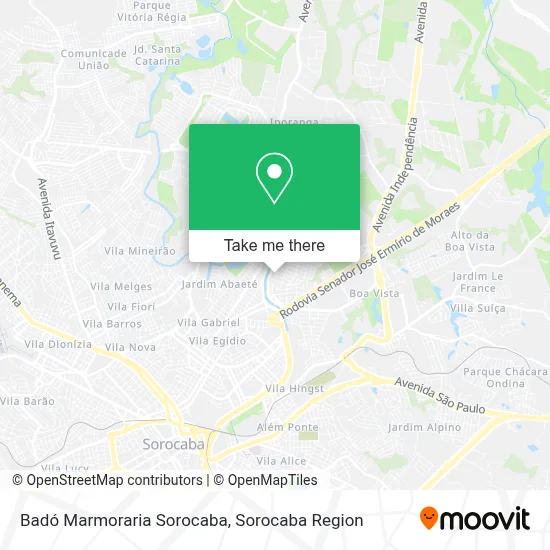 Badó Marmoraria Sorocaba map
