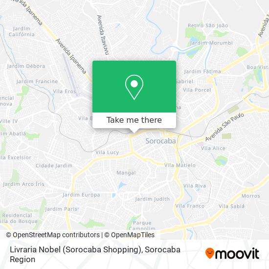 Mapa Livraria Nobel (Sorocaba Shopping)