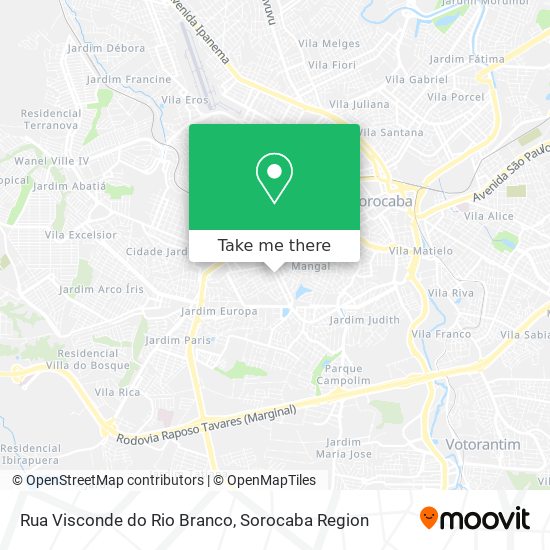 Mapa Rua Visconde do Rio Branco