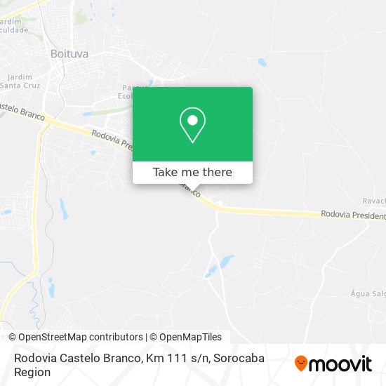 Mapa Rodovia Castelo Branco, Km 111 s / n