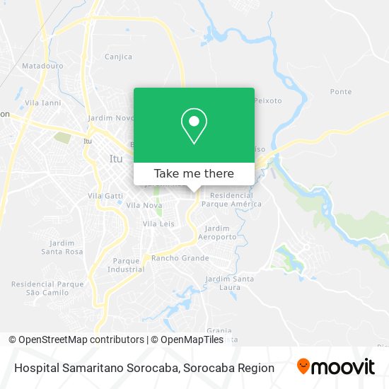 Mapa Hospital Samaritano Sorocaba