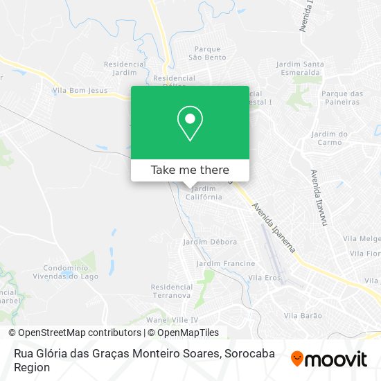 Rua Glória das Graças Monteiro Soares map