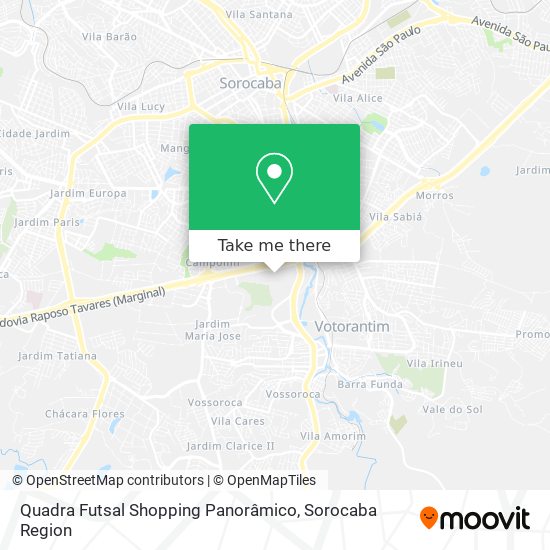 Quadra Futsal Shopping Panorâmico map