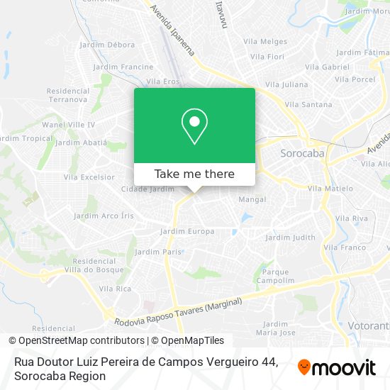 Rua Doutor Luiz Pereira de Campos Vergueiro 44 map