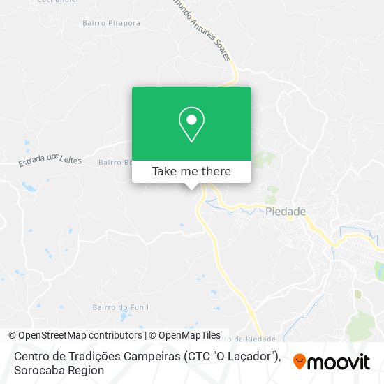 Mapa Centro de Tradições Campeiras (CTC "O Laçador")