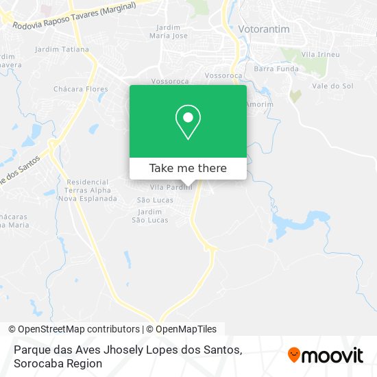 Parque das Aves Jhosely Lopes dos Santos map