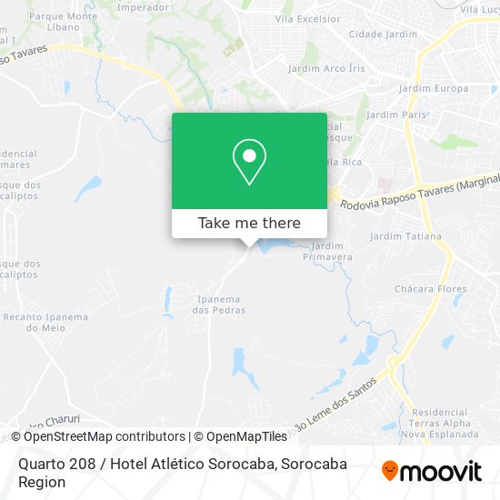 Quarto 208 / Hotel Atlético Sorocaba map