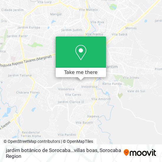 jardim botânico de Sorocaba...villas boas map