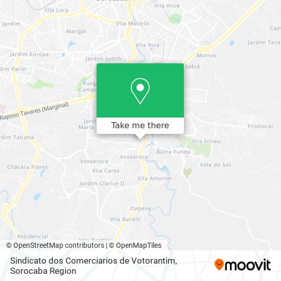 Sindicato dos Comerciarios de Votorantim map