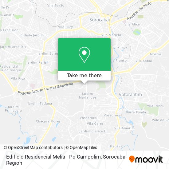 Mapa Edifício Residencial Meliá - Pq Campolim