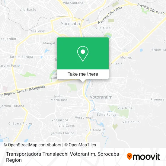 Transportadora Translecchi Votorantim map