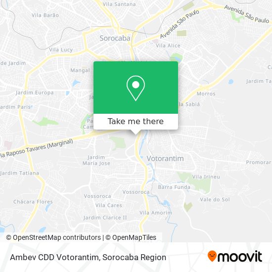 Mapa Ambev CDD Votorantim