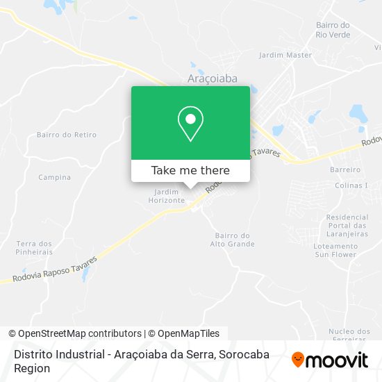 Distrito Industrial - Araçoiaba da Serra map