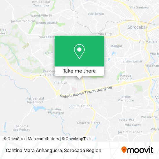 Cantina Mara Anhanguera map