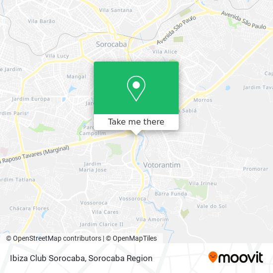 Ibiza Club Sorocaba map