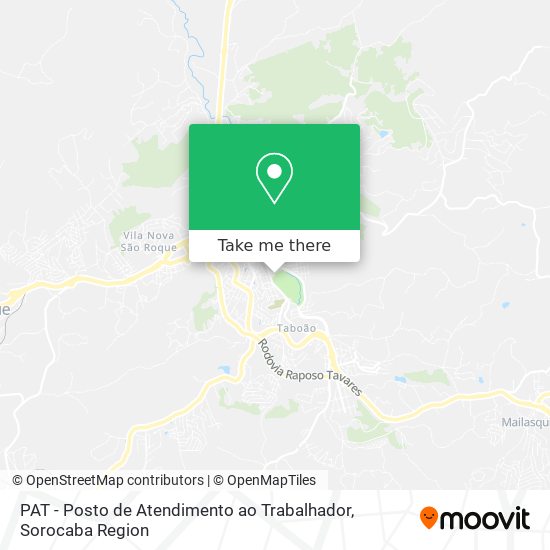 Mapa PAT - Posto de Atendimento ao Trabalhador