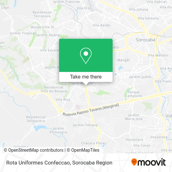 Rota Uniformes Confeccao map