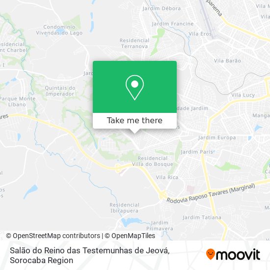 Salão do Reino das Testemunhas de Jeová map