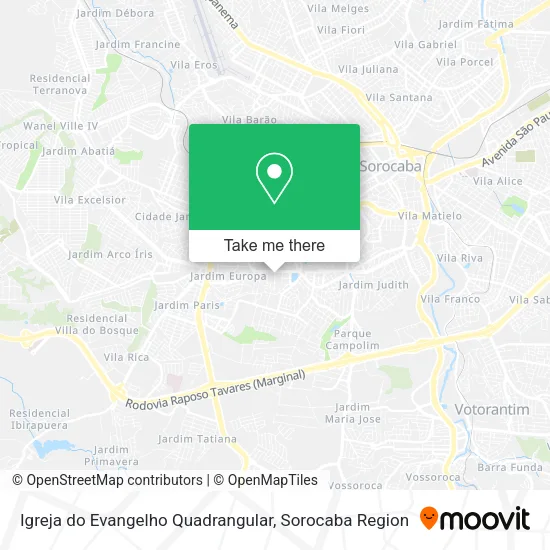 Igreja do Evangelho Quadrangular map