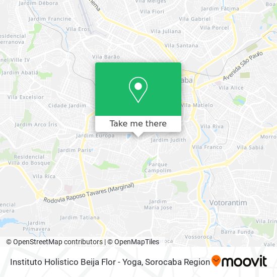 Instituto Holistico Beija Flor - Yoga map