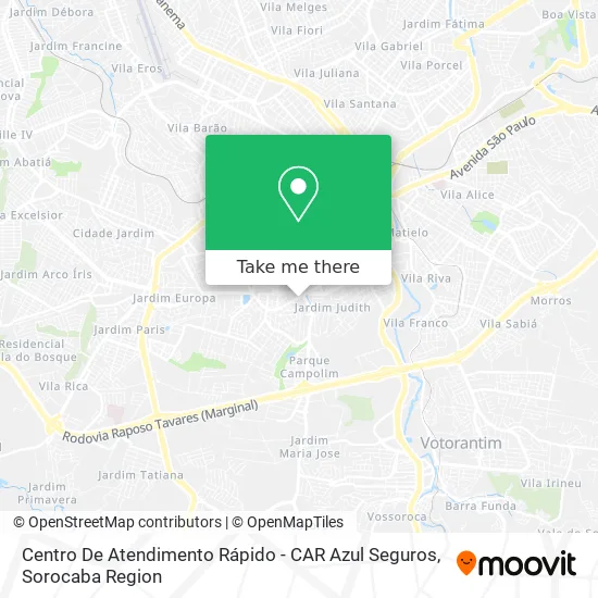 Centro De Atendimento Rápido - CAR Azul Seguros map