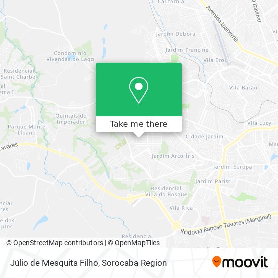 Júlio de Mesquita Filho map