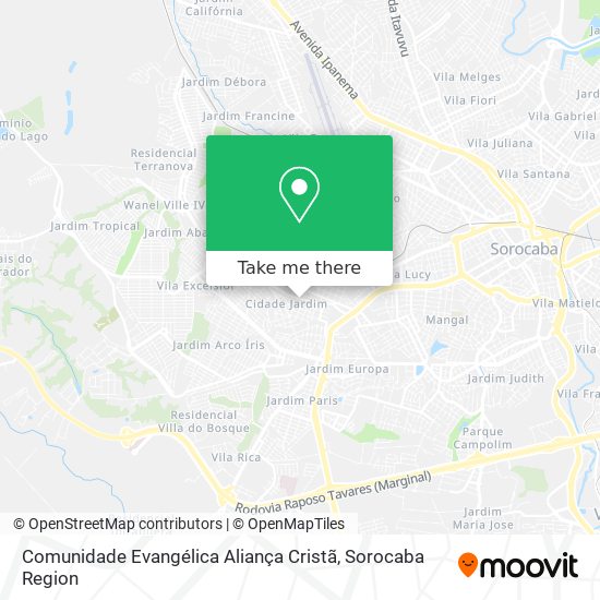 Comunidade Evangélica Aliança Cristã map