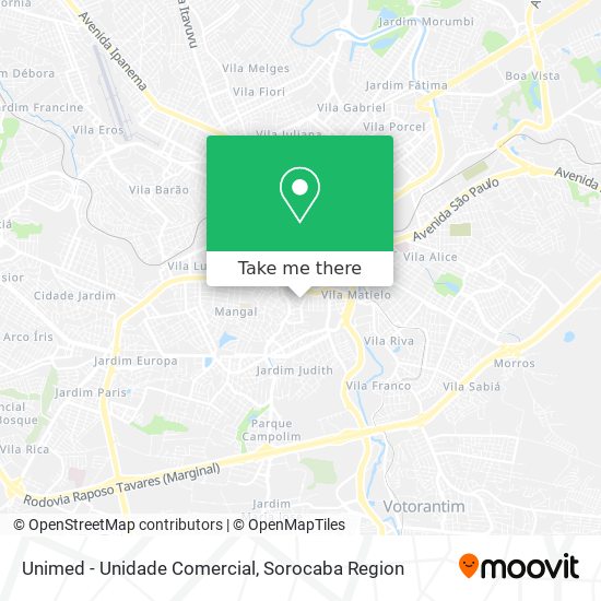 Mapa Unimed - Unidade Comercial