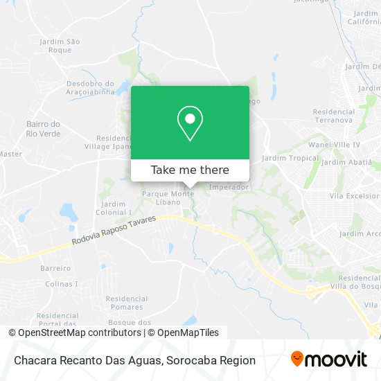 Mapa Chacara Recanto Das Aguas
