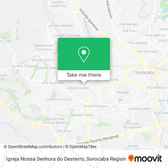 Mapa Igreja Nossa Senhora do Desterro