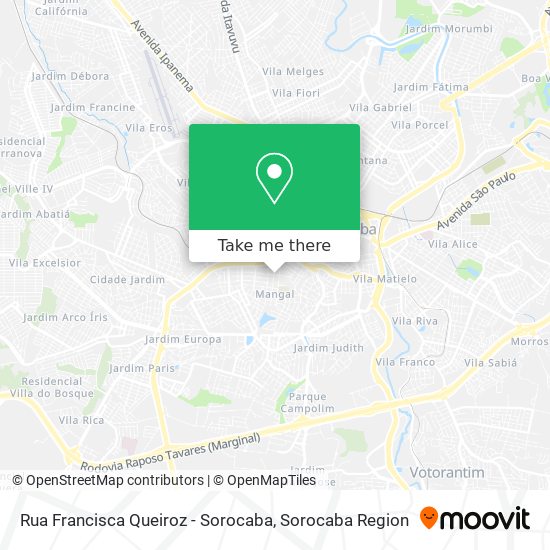 Mapa Rua Francisca Queiroz - Sorocaba