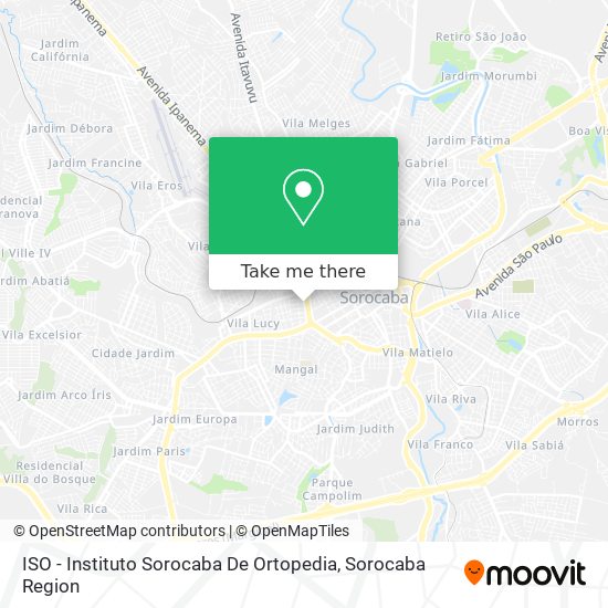 Mapa ISO - Instituto Sorocaba De Ortopedia