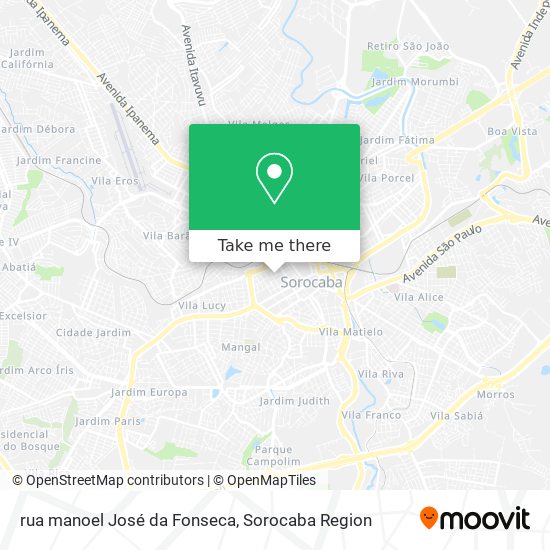 rua manoel José da Fonseca map