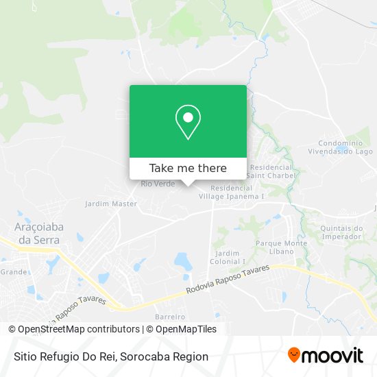 Sitio Refugio Do Rei map