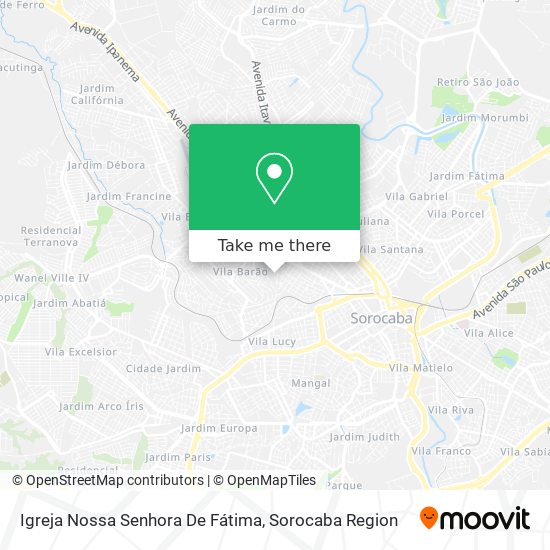 Mapa Igreja Nossa Senhora De Fátima