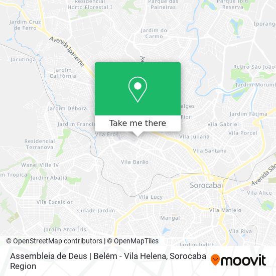 Mapa Assembleia de Deus | Belém - Vila Helena