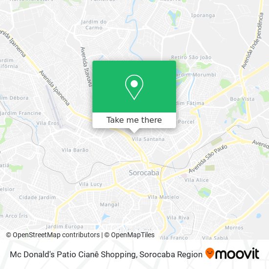 Mc Donald's Patio Cianê Shopping map