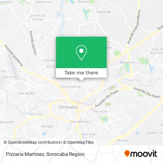 Mapa Pizzaria Martinez