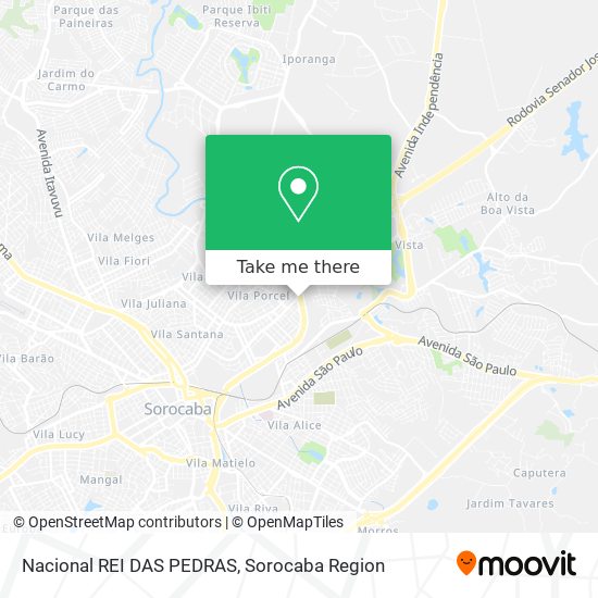 Nacional REI DAS PEDRAS map