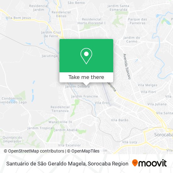 Mapa Santuário de São Geraldo Magela