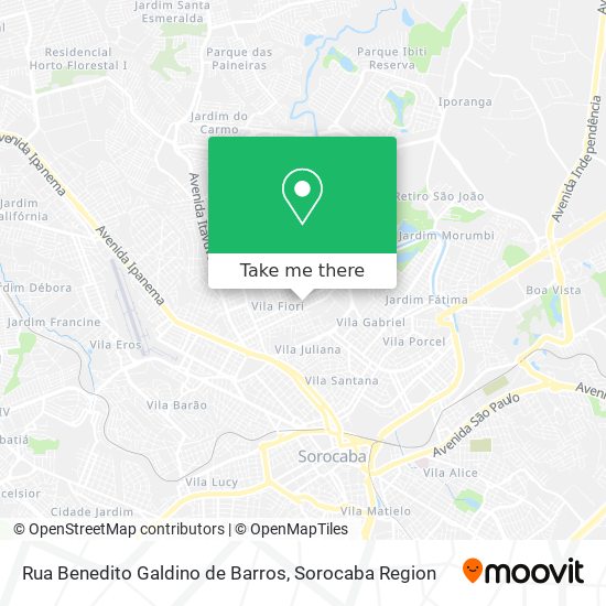 Rua Benedito Galdino de Barros map