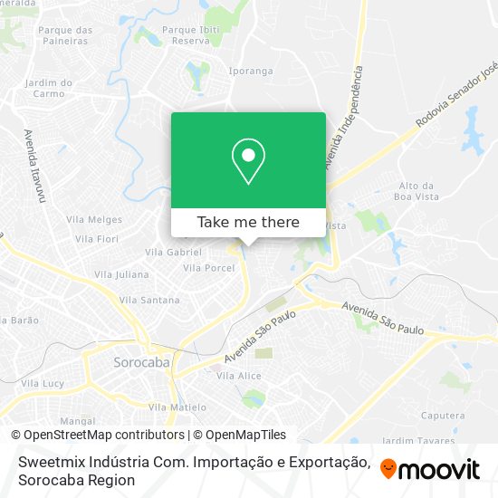 Sweetmix Indústria Com. Importação e Exportação map