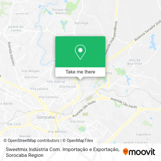 Mapa Sweetmix Indústria Com. Importação e Exportação