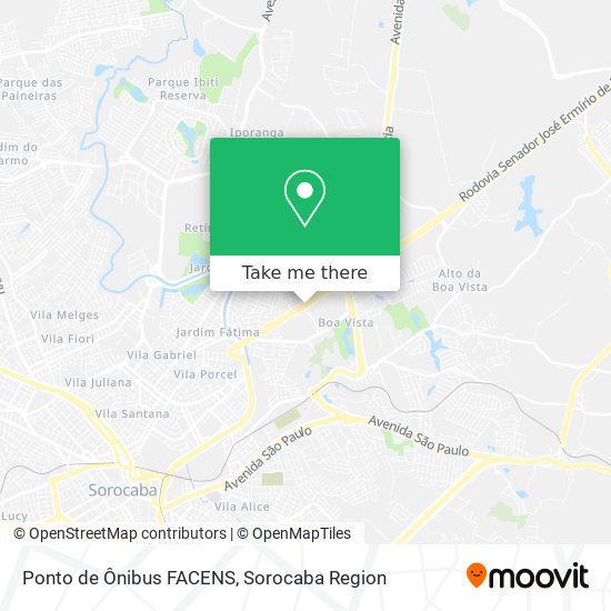 Ponto de Ônibus FACENS map