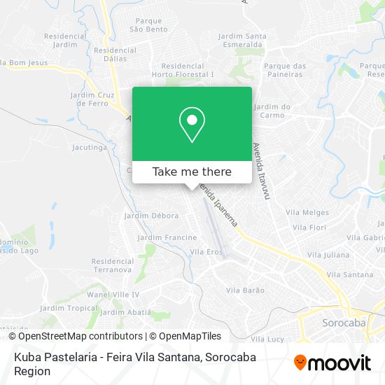 Mapa Kuba Pastelaria - Feira Vila Santana