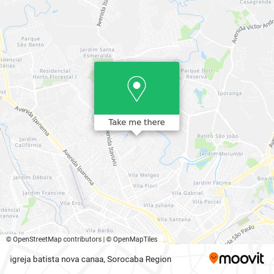 Mapa igreja batista nova canaa